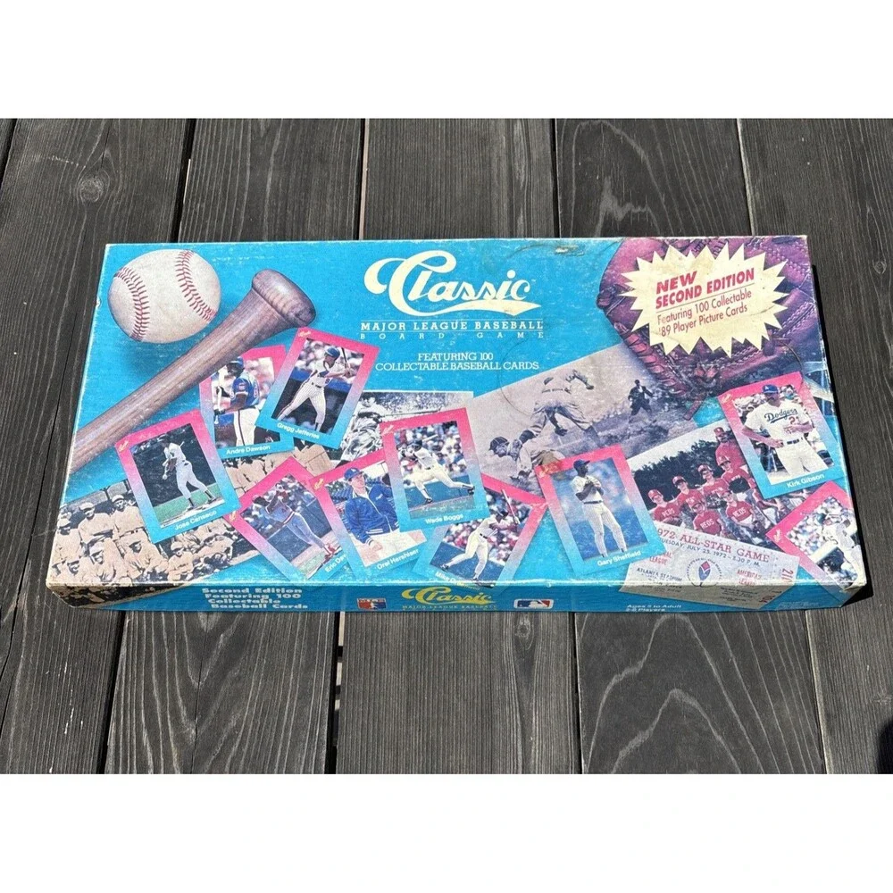 Vtg 1989 Classic Major League Baseball Board Game - Open Box w/ Sealed Cards MLB